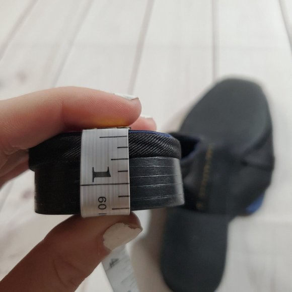 Zara Flats 36 US 6 Womens Shoes Black Fabric Mules Slip On Shoes Bows Square Toe - Picture 9 of 10